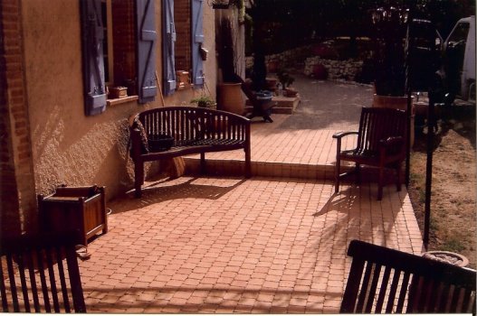 Terrasse en pavés à Lézat-sur-Lèze